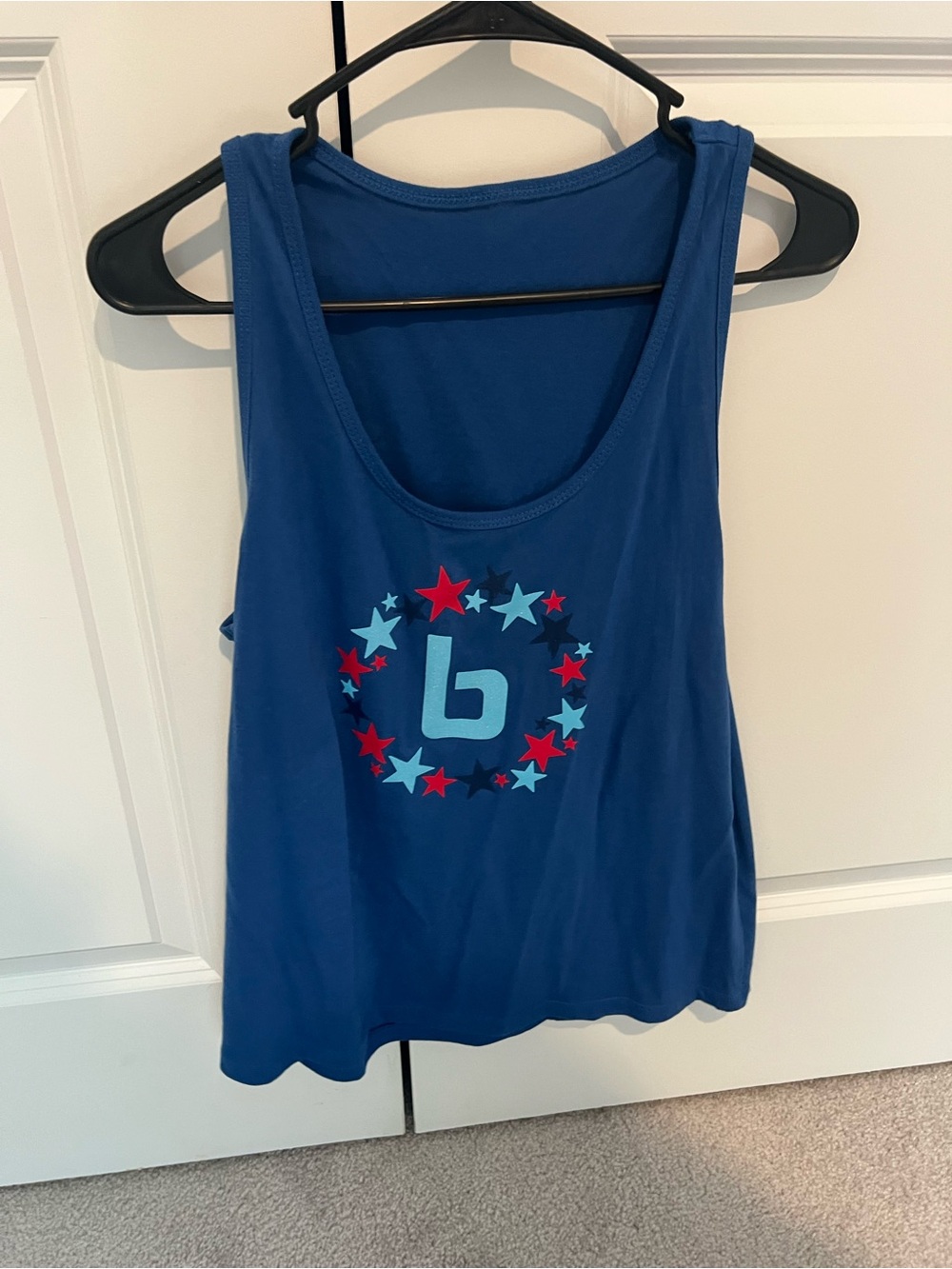 Women’s Blue Graphic Tank Top with Star Wreath